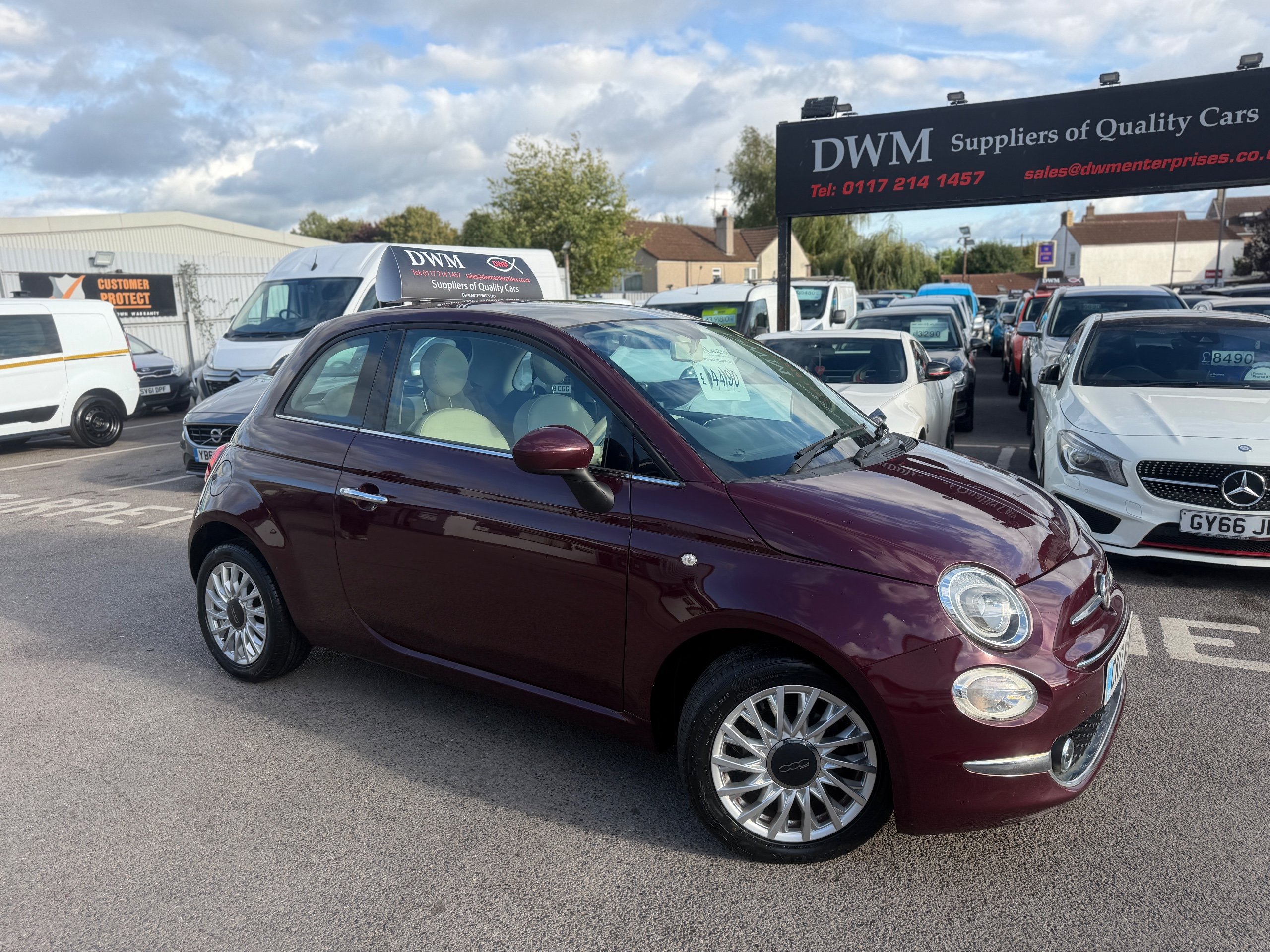 2017 Fiat 500 1.2 Lounge Hatchback 3dr Petrol Manual Euro 6 (s/s) (69 bhp) - Image 1